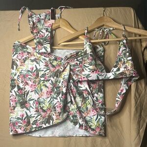 Victoria's Secret Floral Bikini Set - Pink and Green